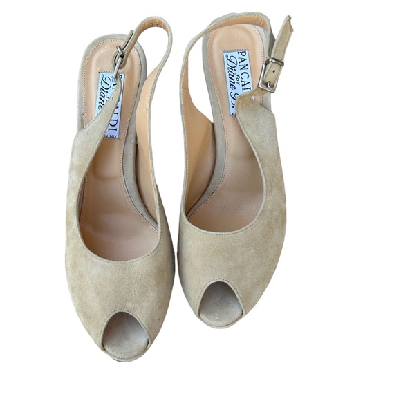 Pancaldi for Diane B. Suede Sling Back Size 9 - Picture 2 of 10